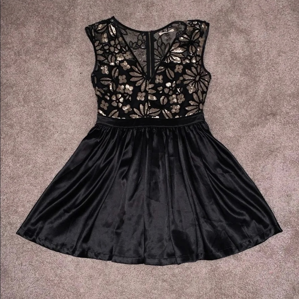 Gold and black dress
